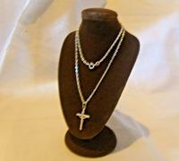 Vintage Silver 925 Necklace & Christian Crucifix Pendant 1970s 18" Length Nos (9 of 9) Vintage Silver 925 Necklace & Christian Crucifix Pendant 1970s 18" Length Nos (9 of 9)