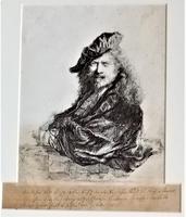 After Rembrandt, copy of portrait, etching, late 18th century, in period frame (3 of 6) After Rembrandt, copy of portrait, etching, late 18th century, in period frame (3 of 6)