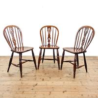 Set of Three Antique Georgian Windsor Chairs