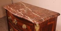 Small Curved Louis XV Commode / Chest of Drawers with Marble - 18th Century (7 of 15) Small Curved Louis XV Commode / Chest of Drawers with Marble - 18th Century (7 of 15)