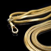 Antique Victorian Thick Long Guard Muff Snake Chain Rolled Gold Necklace with Dog Clip (4 of 9) Antique Victorian Thick Long Guard Muff Snake Chain Rolled Gold Necklace with Dog Clip (4 of 9)