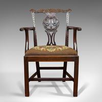 Antique Carver Chair, English, Mahogany, Needlepoint, Elbow, Chippendale Style (8 of 12) Antique Carver Chair, English, Mahogany, Needlepoint, Elbow, Chippendale Style (8 of 12)