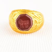 Antique Grand Tour Roman Style Gold Intaglio Seal Ring (3 of 4) Antique Grand Tour Roman Style Gold Intaglio Seal Ring (3 of 4)