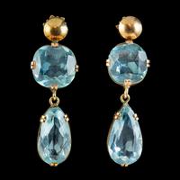 Antique Edwardian Blue Paste Earrings 9ct Gold Screw Backs c.1905 (5 of 5) Antique Edwardian Blue Paste Earrings 9ct Gold Screw Backs c.1905 (5 of 5)