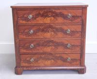 19th Century Continental Flame Mahogany Chest of Drawers (9 of 12) 19th Century Continental Flame Mahogany Chest of Drawers (9 of 12)