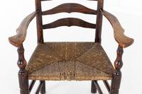 18th Century English Elm Ladder-Back Carver Chair (7 of 11) 18th Century English Elm Ladder-Back Carver Chair (7 of 11)