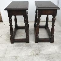 Pair of Oak Coffin Stools Circa Late 17th Century (16 of 24) Pair of Oak Coffin Stools Circa Late 17th Century (16 of 24)