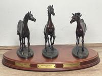 Set 3 Small Solid Bronze Horse Racing "The Origins of Champions" by Gill Parker (2 of 45) Set 3 Small Solid Bronze Horse Racing "The Origins of Champions" by Gill Parker (2 of 45)