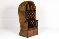 Large 18th Century English Leather Porters Chair