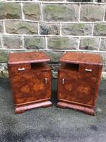 Pair of Art Deco Burr Walnut Bedside Cabinets (10 of 10) Pair of Art Deco Burr Walnut Bedside Cabinets (10 of 10)