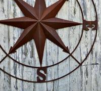 Iron Wall Hanging Nautical North South East & West, Ships Compass (4 of 6) Iron Wall Hanging Nautical North South East & West, Ships Compass (4 of 6)