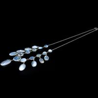 Antique Moonstone Sterling Silver Drop Fringe Necklace (3 of 8) Antique Moonstone Sterling Silver Drop Fringe Necklace (3 of 8)
