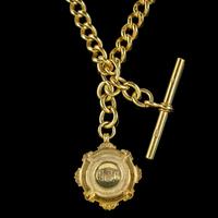 Antique Albert Chain Necklace Sterling Silver 18ct Gold Gilt Dated 1920 (2 of 9) Antique Albert Chain Necklace Sterling Silver 18ct Gold Gilt Dated 1920 (2 of 9)