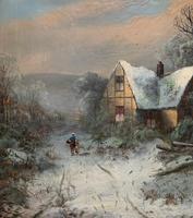Very Large Outstanding 19th Century British Winter Snow-capped Landscape Oil Painting (4 of 13) Very Large Outstanding 19th Century British Winter Snow-capped Landscape Oil Painting (4 of 13)