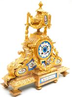 Stunning Quality French Mantel Clock Urn Top Blue Sevres Porcelain Mantle Clock. (12 of 12) Stunning Quality French Mantel Clock Urn Top Blue Sevres Porcelain Mantle Clock. (12 of 12)
