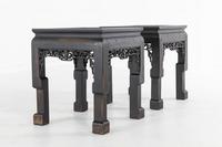 Pair of Ebonised Chinese Side Tables with Marble Tops (5 of 10) Pair of Ebonised Chinese Side Tables with Marble Tops (5 of 10)