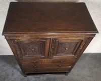 Good Quality Carved Oak Tallboy / Linen Press / Wardrobe (11 of 11) Good Quality Carved Oak Tallboy / Linen Press / Wardrobe (11 of 11)