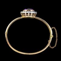 Antique Victorian Amethyst Diamond Bangle 15ct Gold c.1880 (5 of 7) Antique Victorian Amethyst Diamond Bangle 15ct Gold c.1880 (5 of 7)