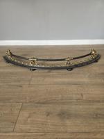 Antique 19th Century Curved Bronze and Iron Fire Fender (1 of 10)