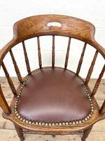 Antique Desk Chair with Leather Seat (5 of 10) Antique Desk Chair with Leather Seat (5 of 10)