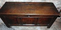 Early Oak Paneled Front Coffer (2 of 7) Early Oak Paneled Front Coffer (2 of 7)