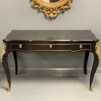 French black lacquer and brass bureau plat (8 of 11) French black lacquer and brass bureau plat (8 of 11)