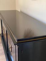 Jacques Adnet French Art Deco Modernist Ebonised Enfilade Sideboard with Gilt Bronze Mounts (7 of 12) Jacques Adnet French Art Deco Modernist Ebonised Enfilade Sideboard with Gilt Bronze Mounts (7 of 12)