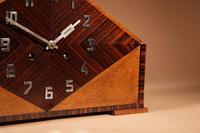 Very Stylish Typical Art Deco Amsterdam School Oak & Macassar Ebony / Coromandel Mantel Clock (6 of 8) Very Stylish Typical Art Deco Amsterdam School Oak & Macassar Ebony / Coromandel Mantel Clock (6 of 8)