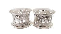 Pair of Antique Edwardian Sterling Silver 'Animals' Napkin Rings in Case 1902 (4 of 10) Pair of Antique Edwardian Sterling Silver 'Animals' Napkin Rings in Case 1902 (4 of 10)