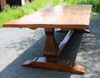 1960's Oak Dining Suite with Refectory Table & Set 10 Chairs - 8+2 Carvers (9 of 9) 1960's Oak Dining Suite with Refectory Table & Set 10 Chairs - 8+2 Carvers (9 of 9)