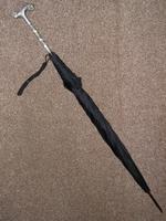 Antique Solid Silver Intricate Detailed Handled Umbrella W/Black Canopy "A.J.H" (13 of 18) Antique Solid Silver Intricate Detailed Handled Umbrella W/Black Canopy "A.J.H" (13 of 18)
