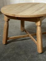 Round Bleached Oak Farmhouse Dining Table with Leaf (16 of 18) Round Bleached Oak Farmhouse Dining Table with Leaf (16 of 18)