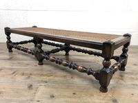 Early 20th Century Turned Oak Footstool with Cane Top (4 of 12) Early 20th Century Turned Oak Footstool with Cane Top (4 of 12)