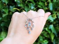 2.27ct Aquamarine, Diamond, Pearl & 14ct Yellow Gold Pendant - Antique c.1900 (2 of 9) 2.27ct Aquamarine, Diamond, Pearl & 14ct Yellow Gold Pendant - Antique c.1900 (2 of 9)