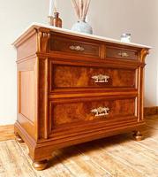 Burr Walnut Chest of Drawers / French Antique Style Commode with Marble (6 of 7) Burr Walnut Chest of Drawers / French Antique Style Commode with Marble (6 of 7)