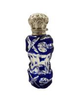 Antique Victorian Silver & Blue Overlay Glass Perfume / Scent Bottle c.1890 (5 of 8) Antique Victorian Silver & Blue Overlay Glass Perfume / Scent Bottle c.1890 (5 of 8)