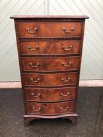 Antique Slim Mahogany Serpentine Chest of Drawers (3 of 8) Antique Slim Mahogany Serpentine Chest of Drawers (3 of 8)