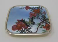 Antique Silver Guilloche Dish Painted with Butterfly & Flowers - 1911 (2 of 11) Antique Silver Guilloche Dish Painted with Butterfly & Flowers - 1911 (2 of 11)