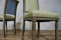 Pair of French Painted Louis XVI Style Side Chairs (10 of 12) Pair of French Painted Louis XVI Style Side Chairs (10 of 12)