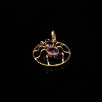 Antique Amethyst Paste 9ct Gold Spider Pendant (2 of 9) Antique Amethyst Paste 9ct Gold Spider Pendant (2 of 9)