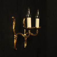 French Pair Of Single Gilded Antique Wall Lights (10 of 10) French Pair Of Single Gilded Antique Wall Lights (10 of 10)