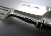Unusual Miniature Toy Georgian 1834 Solid Sterling Silver Christening / Childs Pair of Knife & Fork Set. English Kings Pattern (7 of 10) Unusual Miniature Toy Georgian 1834 Solid Sterling Silver Christening / Childs Pair of Knife & Fork Set. English Kings Pattern (7 of 10)