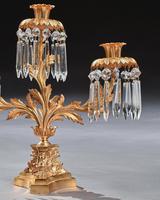Pair of Early 19th Century Gilt Bronze and Lustres Three Branch Candelabra (7 of 8) Pair of Early 19th Century Gilt Bronze and Lustres Three Branch Candelabra (7 of 8)