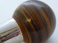Walking Stick Cane 1918 Hallmarked Solid Silver Pommel Bamboo Shaft Tigers Eye (11 of 11) Walking Stick Cane 1918 Hallmarked Solid Silver Pommel Bamboo Shaft Tigers Eye (11 of 11)
