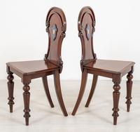 Good Pair of Victorian Mahogany Hall Chairs (6 of 8) Good Pair of Victorian Mahogany Hall Chairs (6 of 8)