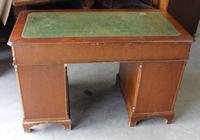 1960's Mahogany Pedestal Desk with Green Leather Inset on Top (4 of 4) 1960's Mahogany Pedestal Desk with Green Leather Inset on Top (4 of 4)