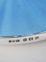 Silver & Turquoise Blue Gilloche Enamel Shaped Hand Mirror (6 of 7) Silver & Turquoise Blue Gilloche Enamel Shaped Hand Mirror (6 of 7)