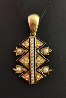 Victorian Blue Enamel & Split Pearl Pendant, 9ct Gold (8 of 12) Victorian Blue Enamel & Split Pearl Pendant, 9ct Gold (8 of 12)