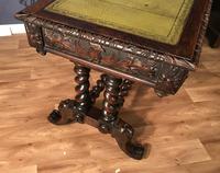 Victorian Carved Oak Desk Library Table (24 of 25) Victorian Carved Oak Desk Library Table (24 of 25)