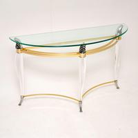 1970’s Vintage Acrylic & Glass Console Table (9 of 9) 1970’s Vintage Acrylic & Glass Console Table (9 of 9)